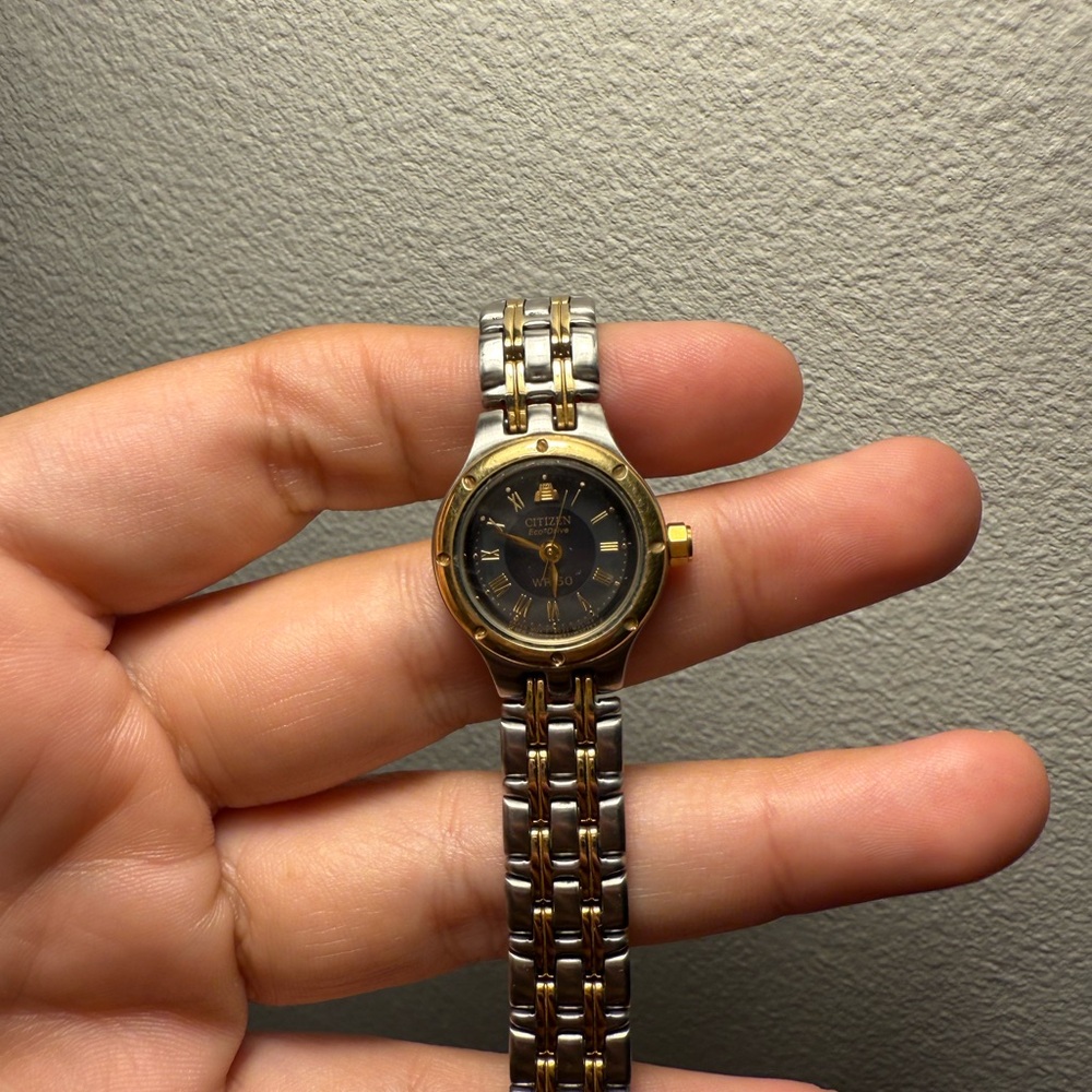 Woman Classic Gold and Silver Smartwatch citizen ECO Watch “Model EP3054-55E”